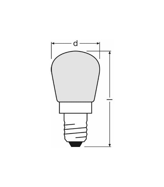 Spezial T26 57 FR 25W E14 Glühbirne für Kühlschrank und Nähmaschine – foto