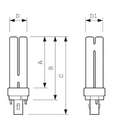 Master PL-C 10W 830 2P Kompakt-Energie-Sparlampe 8665-10908