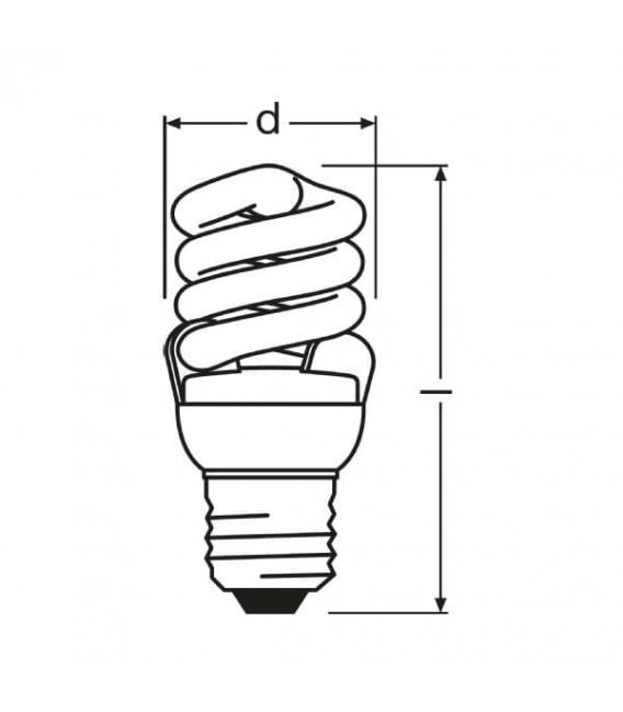 Lampada Dulux Micro Twist 14W 825 E27 – Foto