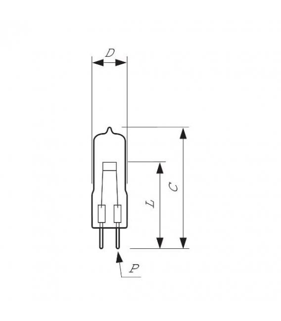 Ampoule 6958 EVC FGX de qualité - 250W, 24V G6.35 – Photo