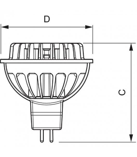 LEDspotLV D 7 35W CW 840 MR16 GU5.3 LED sijalka – fotografija