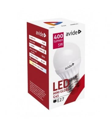 5W 220V Mini LED Globe G45 E27 WW, Soluzione di illuminazione compatta 9058-12211