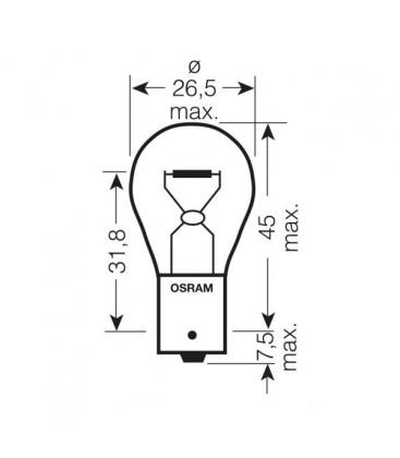 12V Autoglühbirne P21W 21W BA15s Kfz-Beleuchtungslösung 494-1235