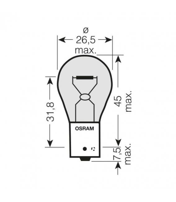 Lampadina 12V per auto PY21W 21W BAU15s Arancione Illuminazione automotive – Foto