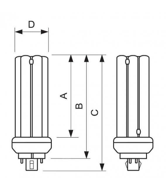 GX24 57W 830 4P Lampe compacte à économie d'énergie – Photo