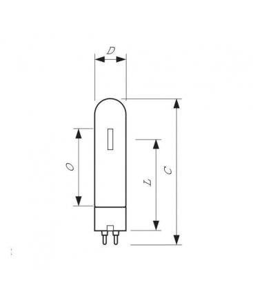 Master SDW T 100W 825 PG12 - Lámpara G12 Premium 9192-12656