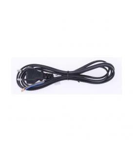 Cable de alimentación cable plano 2x0,75mm² 3 metros negro