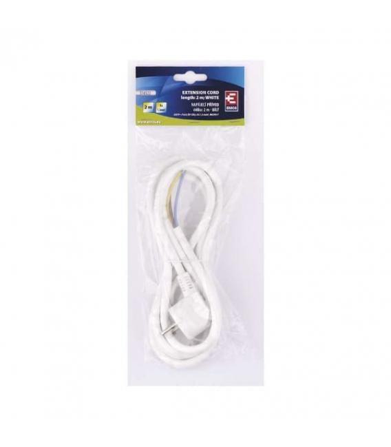 Cavo di alimentazione bianco da 3 metri Cavo rotondo da 1,5 mm² - Cavi di alimentazione – Foto