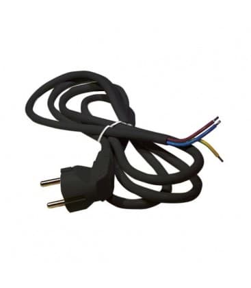 3m Black Round Cable Power Cord 1.5mm² Cords 9307-12911