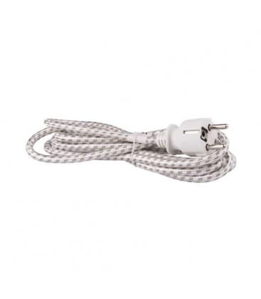 Braided Power Cord Flexo 3x0,75mm² 2.4m Length 9322-12927