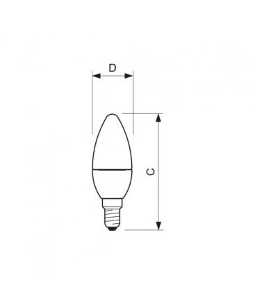 Lámpara Vela LED Clásica 15W 220V E14 - FR827 9323-12930