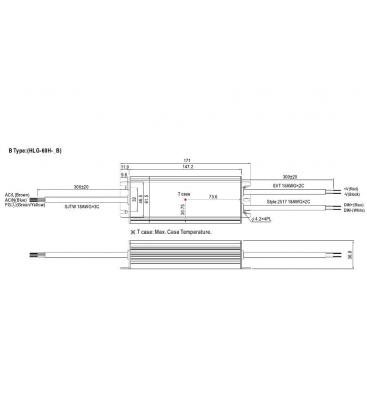 HLG 60H LED Driver 24V 60W IP67 Estanco 9384-13117