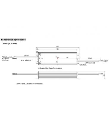 HLG 100H Driver LED 24V 96W IP67 Alta qualità e affidabilità 9395-13142