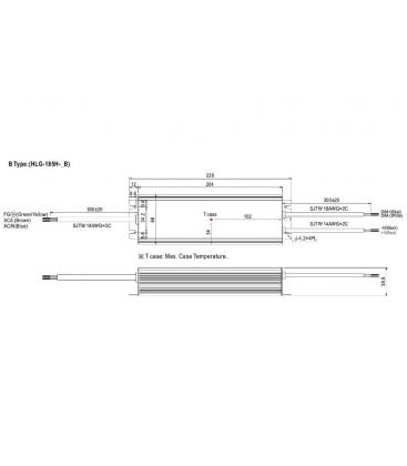 LED Driver HLG 185H 12B High Power, Waterproof & Efficient 9414-13197