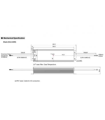 HLG 240H LED gonilnik 24V, moč 240W Vodotesnost IP67 9421-13218