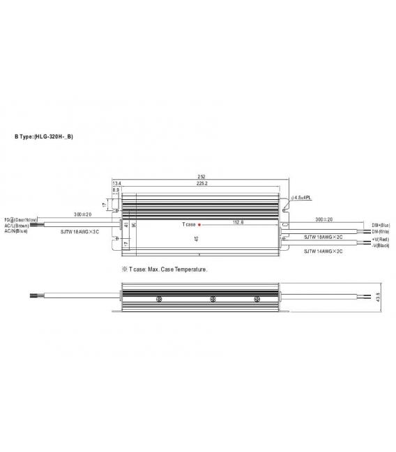 HLG 320H 24B LED-Treiber Leistungsstark und wasserdicht – foto
