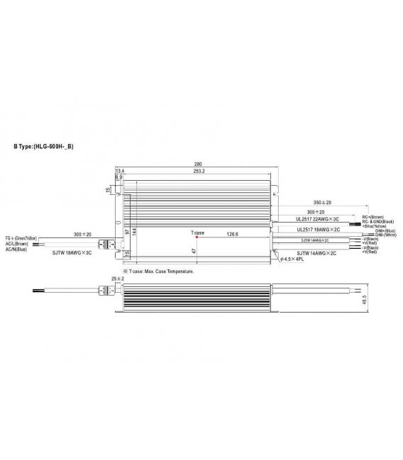 HLG 600H 12B LED Driver Puissant et étanche – Photo