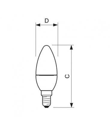 Lampe bougie LED CorePro 6W 220V 827 FR E14 - Lampe bougie LED classique 9451-13307