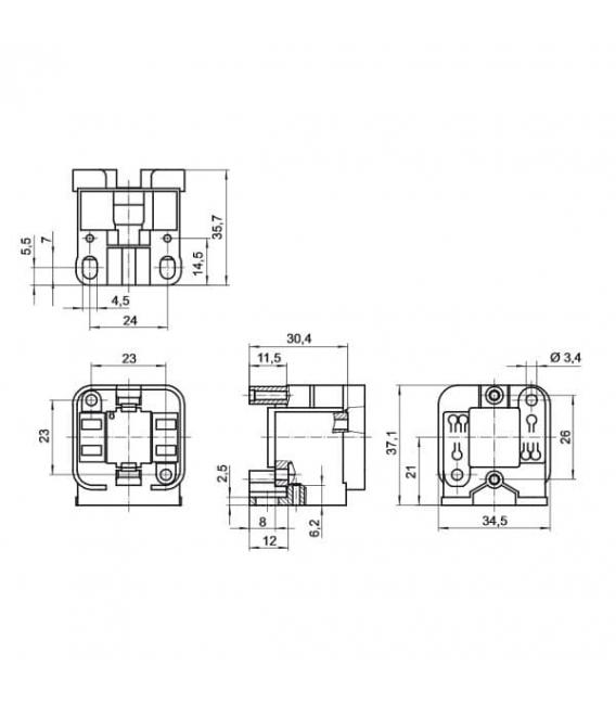 71712 Base portalampada - G24q 2 GX24q 2 per lampade – Foto