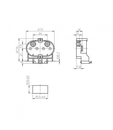 2G11 36053 Okov za žarnico - edinstven 9568-13577