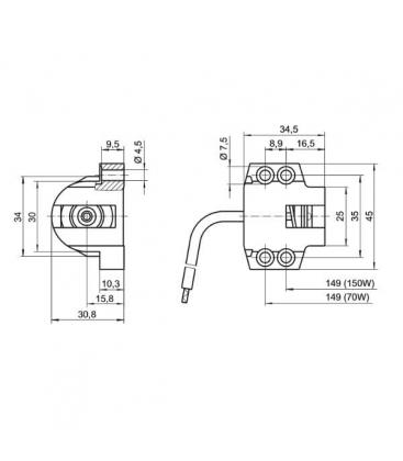 RX7s Ceramic 30602 - Base portalampada Premium per lampade 9578-13598