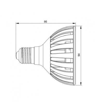 Lampada LED dimmerabile 12W PAR30 WW 240V E27 - Efficienza energetica 9645-13723
