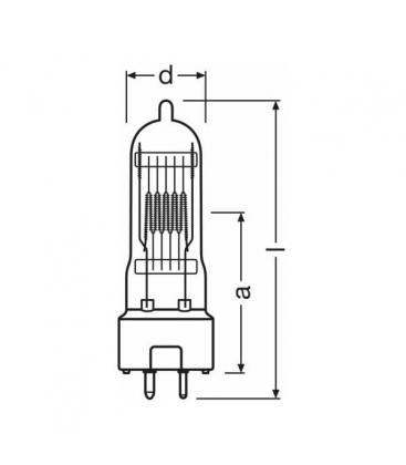 Lampe de qualité 64680 500W 220V GY9.5 - Eclairage spécialisé 9671-13783