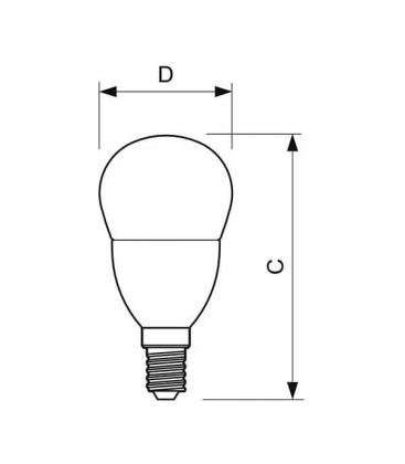 LEDlustre 4 Mini LED sijalka - 25W, 220V, E14, P45 FR 9681-13814
