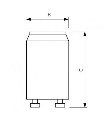 UV Lamp Starter S16 70 125W 240V - Essential for Tanning Beds 9758-14034
