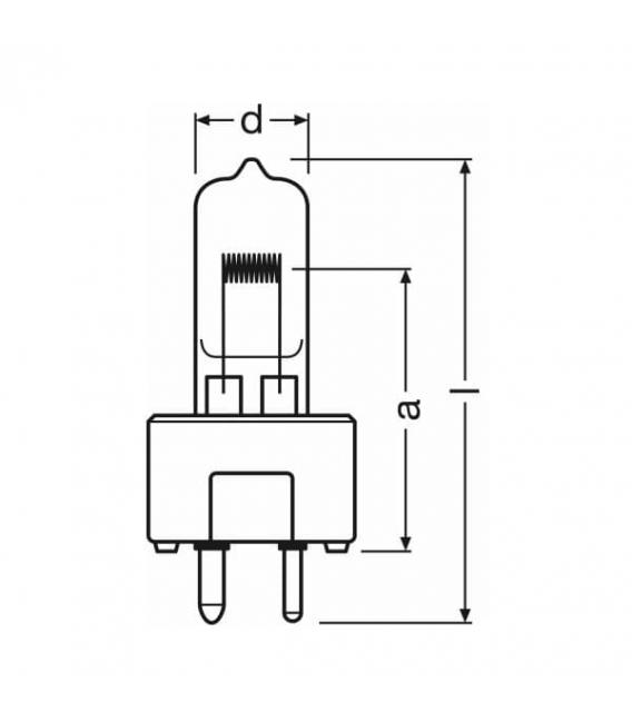 HLX 64654 Light Bulb - 250W, 24V GY9.5 for Medical Use – photo