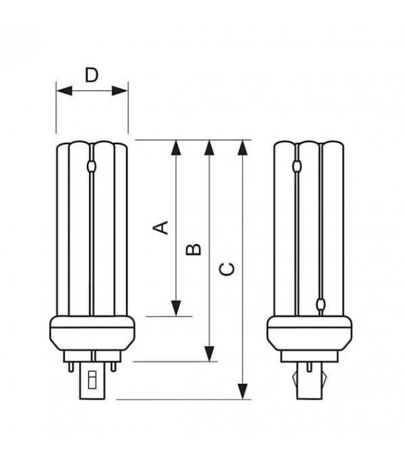GX24 Compact Fluorescent Lamp 26W 840 - Master PL-T Design – photo