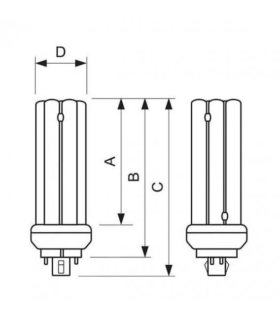 Master PL-T 57W 840 4P Lampe compacte à économie d'énergie – Photo
