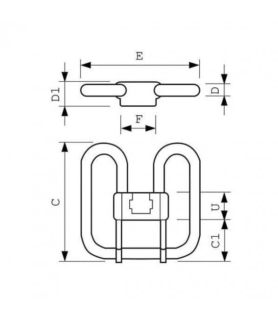 Lampada compatta quadrata PL Q 38W 830 - GR10q – Foto