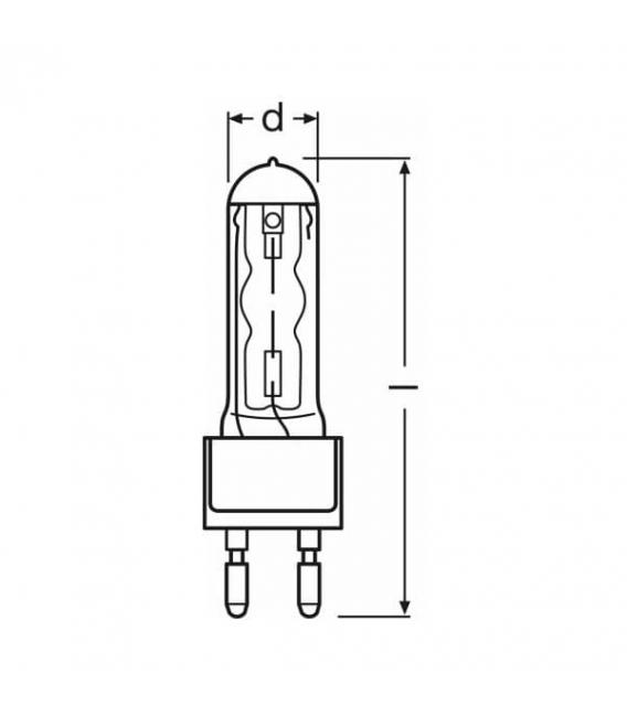UVS G22 Lamp HMI 575W seL XS - Specialty Bulb – photo