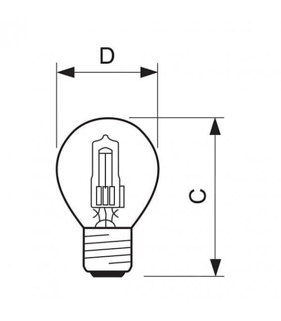 Halogen Light Bulb EcoClassic P45 18W E27 - Energy Efficient – photo