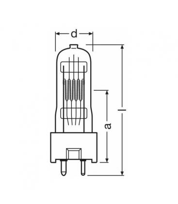 Lampe 400W 220V GY9.5 93592 - Eclairage spécialisé 654-1578