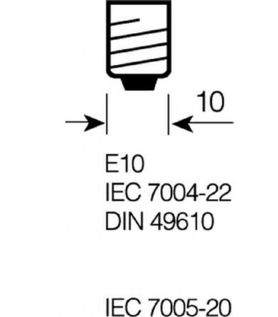 Lampadina E10 3450 6,7V 2W in confezione singola – Foto