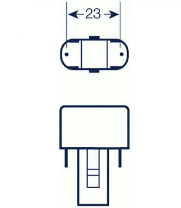 Dulux S BLUE UV-A 11W 78 G23 - Premium Actinic Lamp 6031-16816