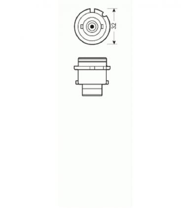 HID ksenonska avtomobilska svetilka 35W 66240 SVS srebrnastar P32D 7298-17594
