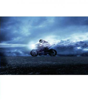 Moto lampada H4 12V 60/55W Xenon aspetto, luce bianca bluastro 7574-17795