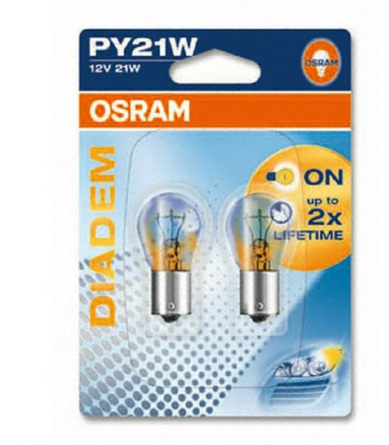12V žarnica za avto PR21W Diadem 7508LDR Bela sijoča rumena – fotografija