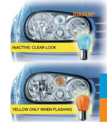 Bombilla Coche BAW15d 5W 12V Diadema Amarillo Brillo - Tuning 7612-17835