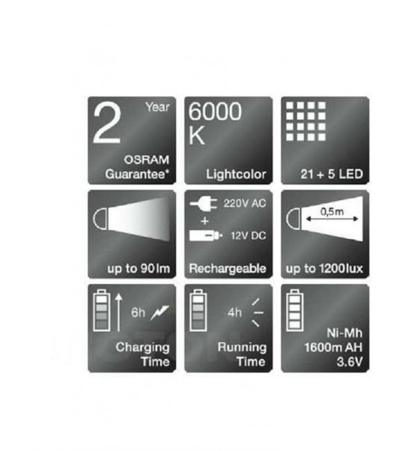 Zložljiva LED svetilkainspect 8000K - svetilka in luči – fotografija