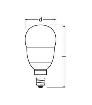 Superstar Classic P 40 Lampada LED dimmerabile - E14, 6W, 220V FR 10384-19617