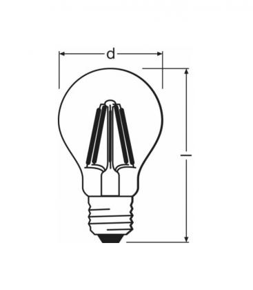 Lampe LED Classic A 60 6W Blanc chaud E27 10406-19740