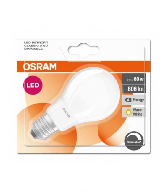 Lampada LED Classic A 60 8W 827 Dimm - E27, 220V (FR) – Foto