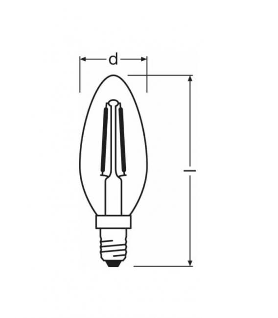 LED Classic B 37 4W 827 E14 Kerzenlampe – foto