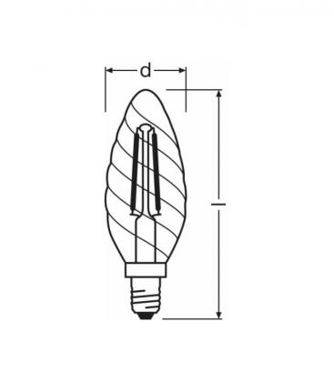 Vela Clásica LED BW 23 2W 827 E14 - Vela Clásica Lámparas LED 10415-19789