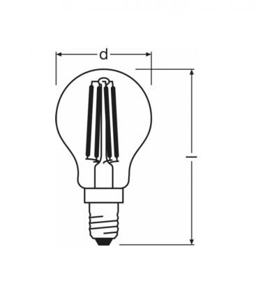 4W 827 220V FIL E14 Mini LED Lampe P 37 - Kompakte Beleuchtung 10419-19813