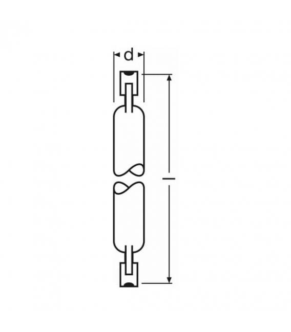 Lineare Halogen-Glühbirne 750W R7s - 220V Haloline Standard – foto